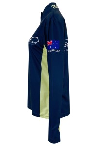 Design half chest zipper women's horse racing training suits Customized women's horse racing training suits Pony Club Equestrian Australia W224 side view